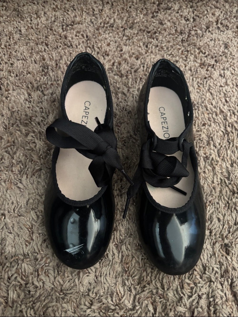 Black Patent Ribbon Mary Jane tap shoes